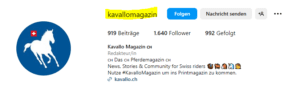 Achtung: Fake-Profil von Kavallo auf Instagram